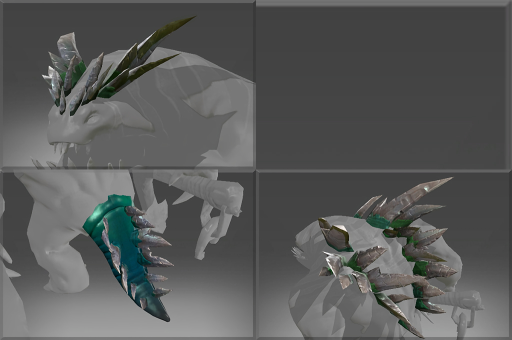 Tidehunter - Tidosaurus Skull Spikes - Vertebral Plates And Tail